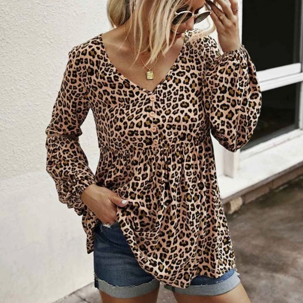 Cheetah long sleeve shirt